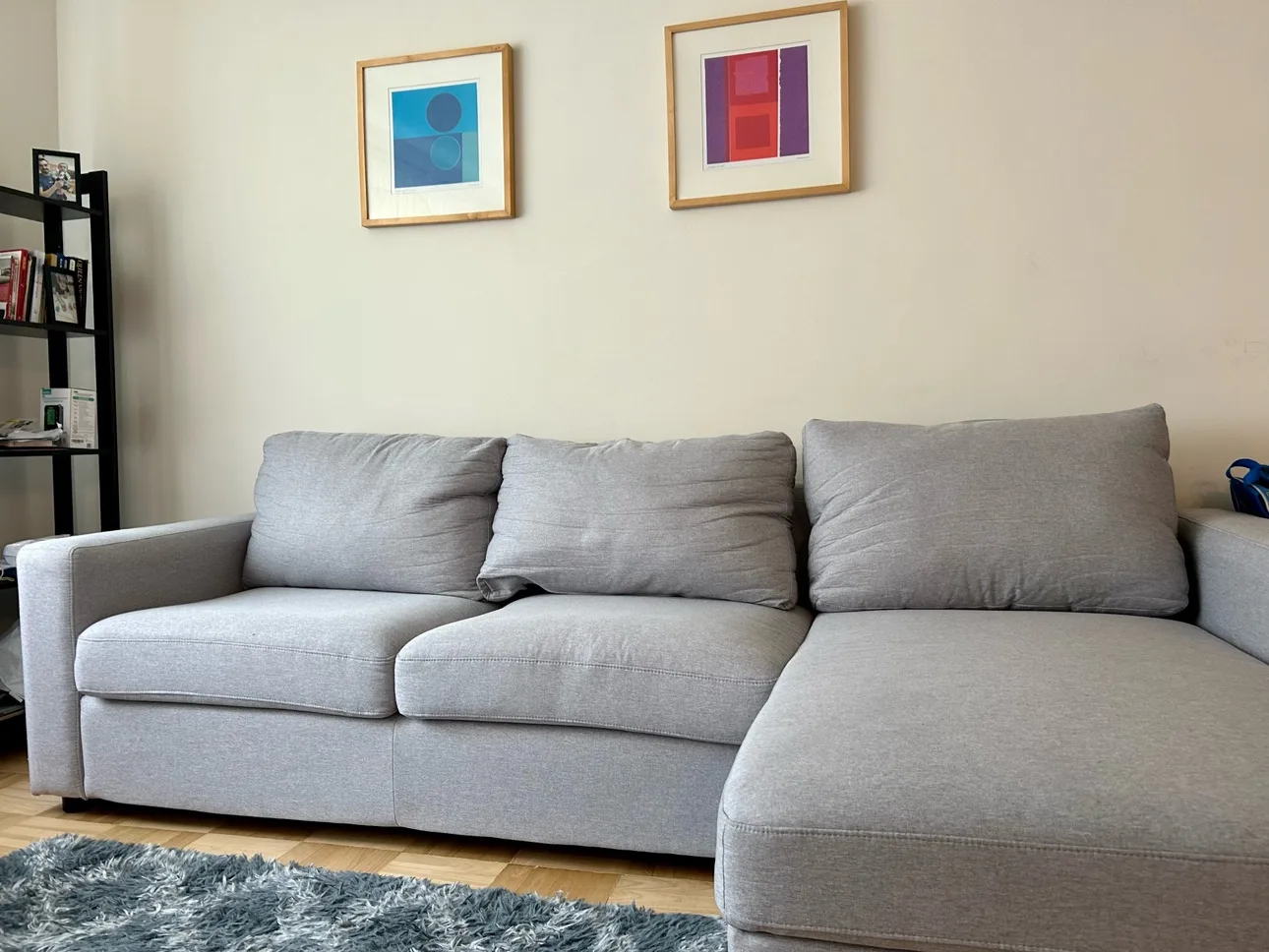 Grey Sectional Sofa Bed with Storage image indicator(2)