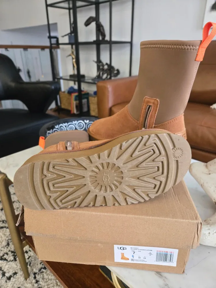 UGG W Classic Ultra Mini Platform Boots - Size 7 image indicator(2)