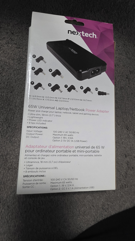 Nextech 65W Universal Laptop/Netbook Power Adapter - photo 2