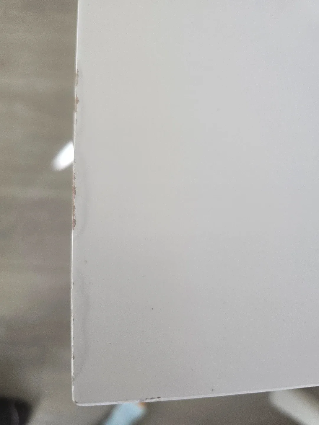 White Desk with Drawer, Wood Legs image indicator(5)