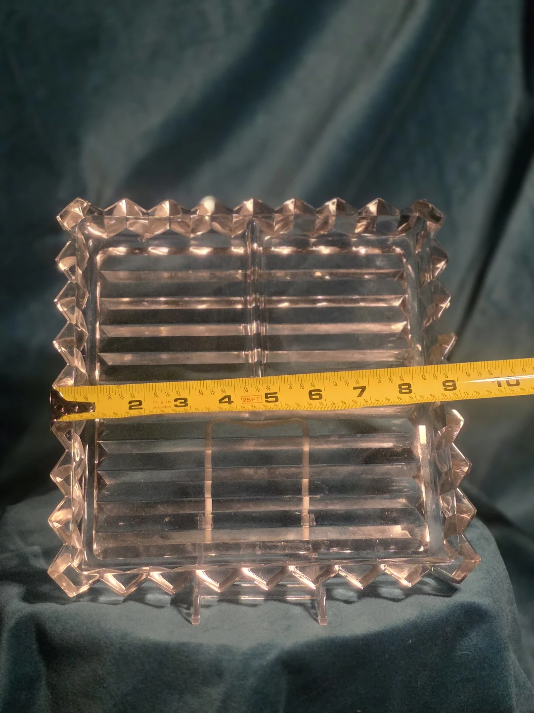 Vintage Clear Glass Divided Serving Dish - photo 2