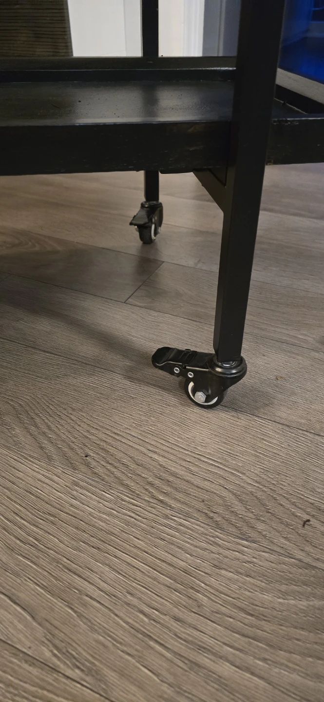 Black Bar Cart with Wheels - photo 4