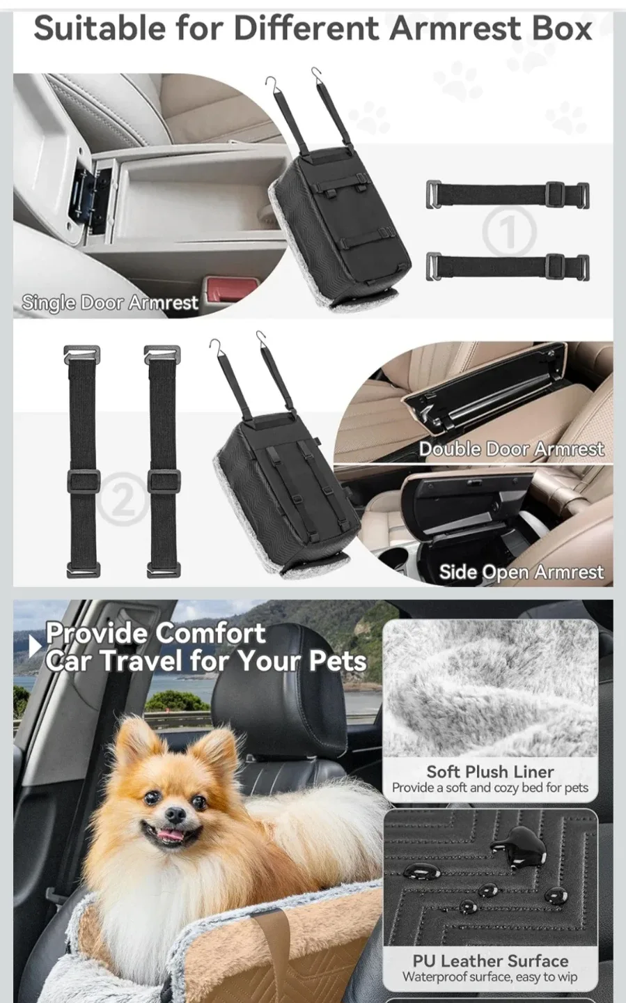 PETSFIT Dog Car Seat - Console Carrier image indicator(8)
