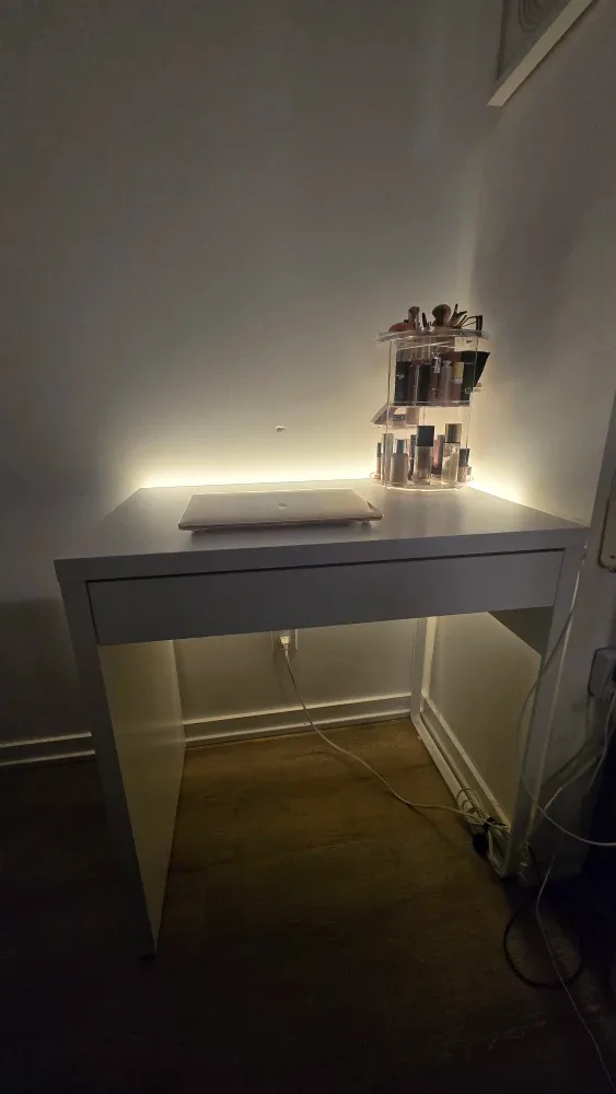 Compact White Desk