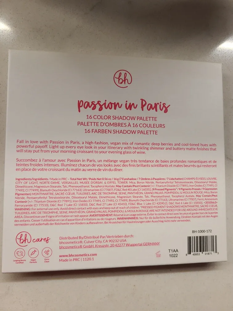 BH Cosmetics Paris 16 Color Eyeshadow Palette image indicator(6)