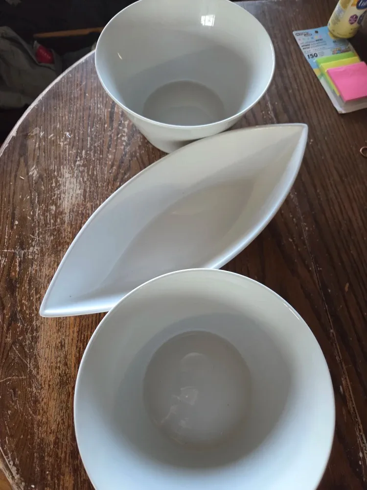 White Serving Bowls Set
