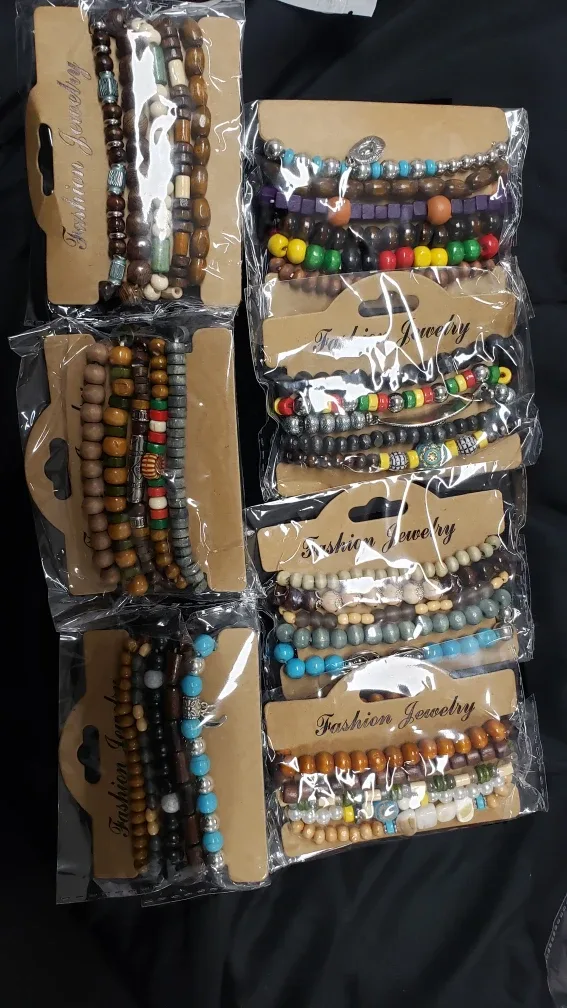Fashion Jewelry Wood Bead Bracelets - New