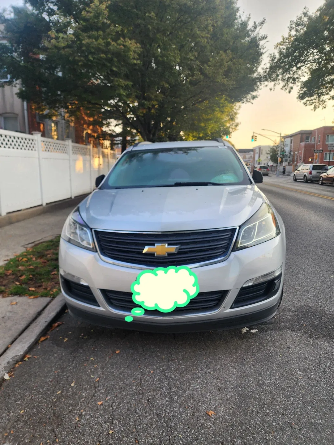 Silver Chevrolet Traverse SUV