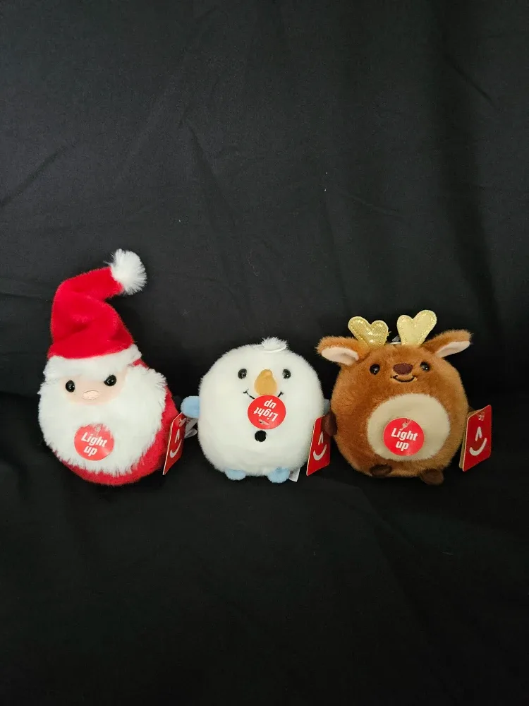 Light Up Christmas Plush (small) - Set of 3