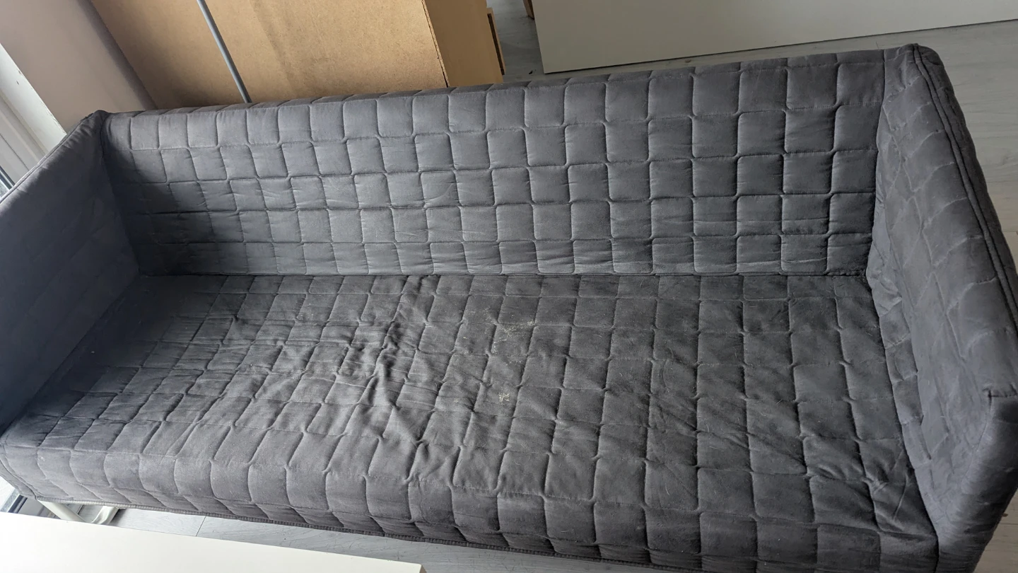 Grey Quilted Sofa - photo 2
