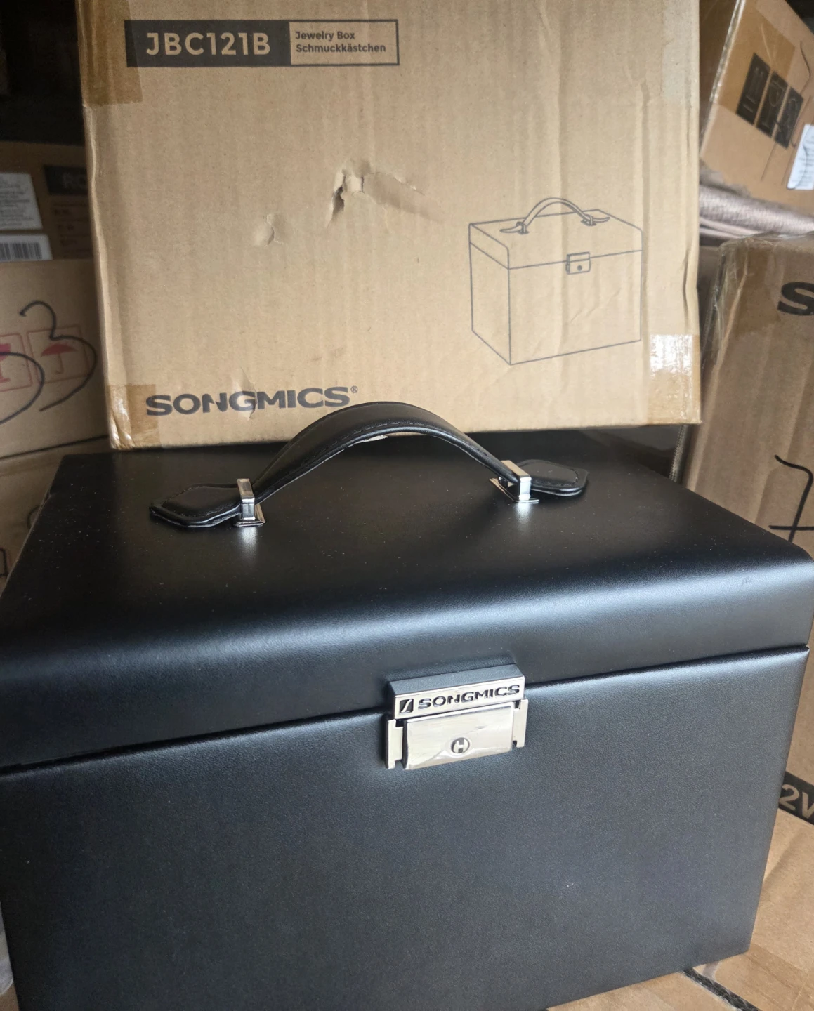 SONGMICS Black Jewelry Box with Lock - photo 5