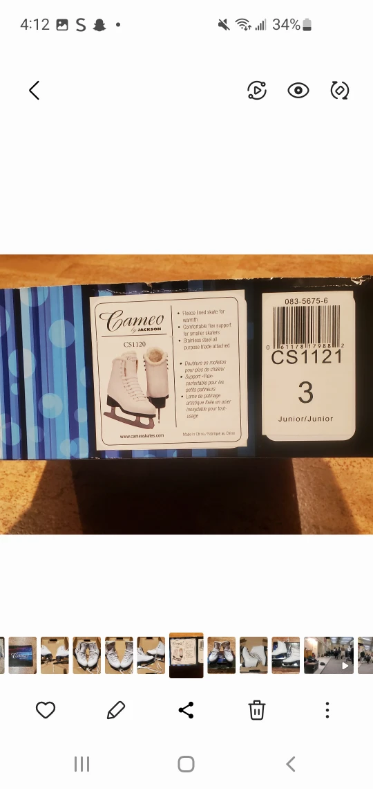 Cameo by Jackson CS1121 Junior Ice Skates - Size 3 - photo 4