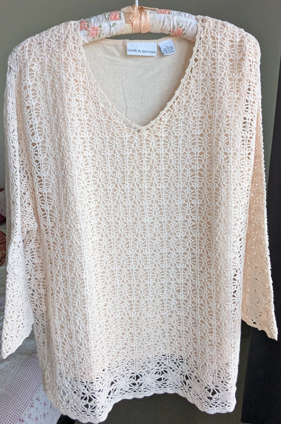 Croft & Barrow Crochet Knit Top - photo 3