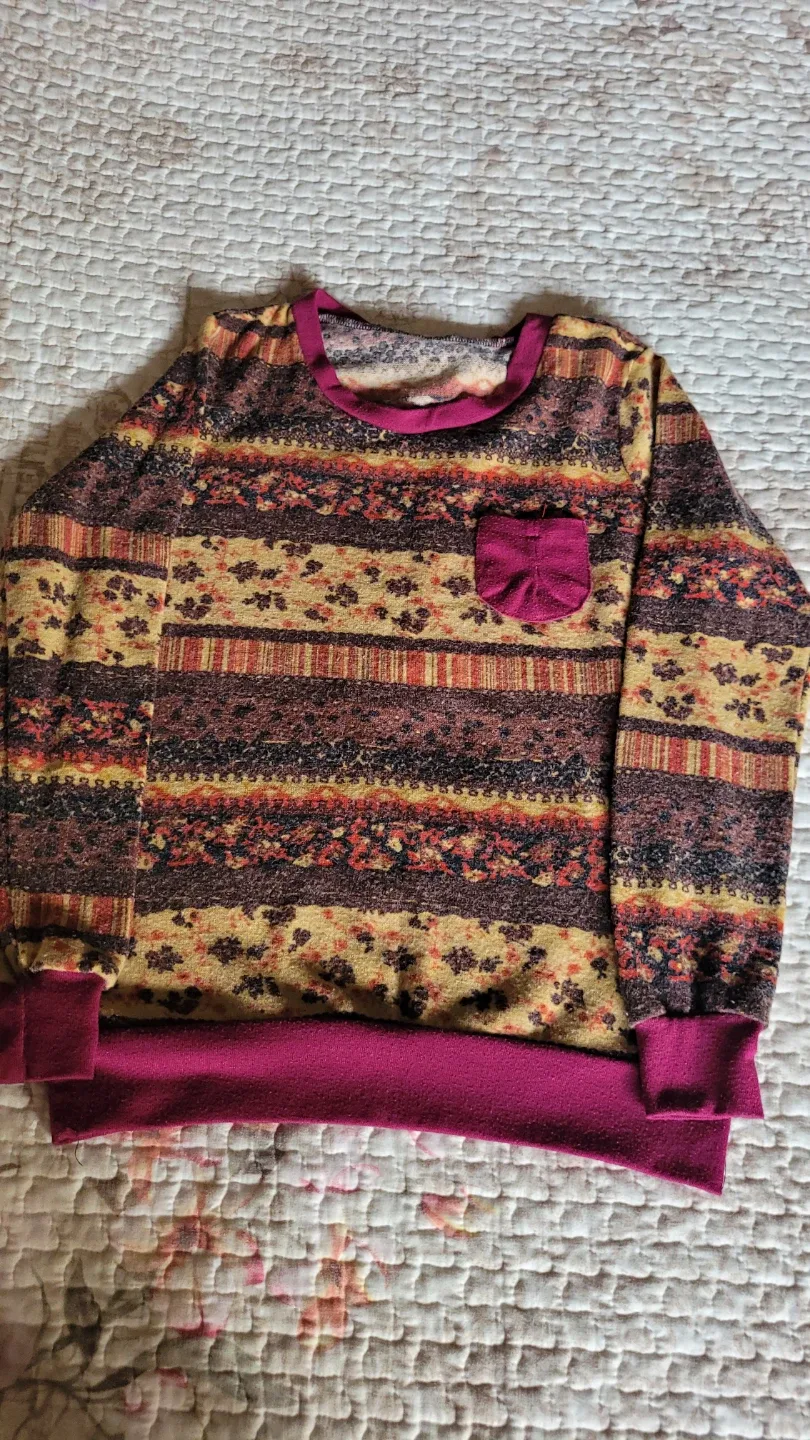 Patterned Long Sleeve Top, small 🥕 thumbnail