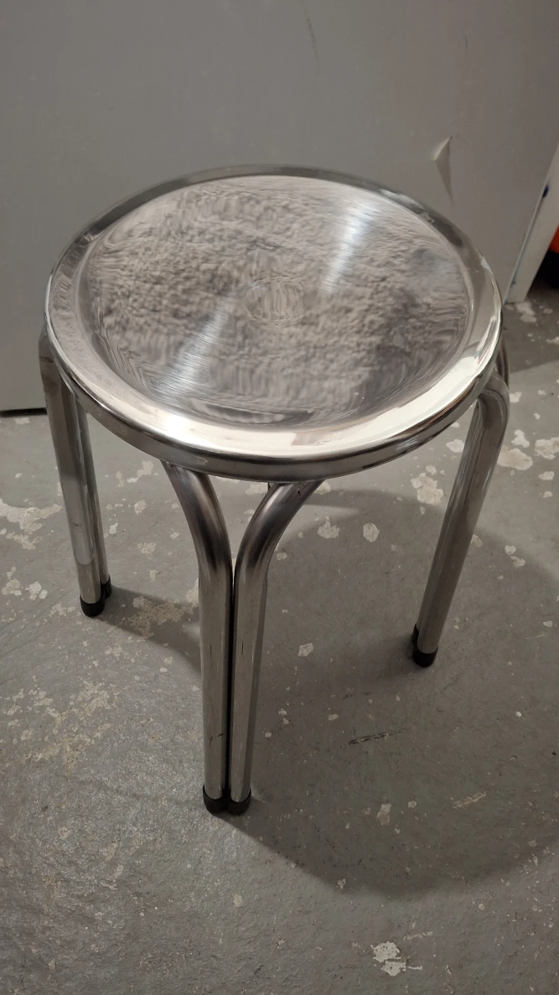 Silver Metal Stool 🥕