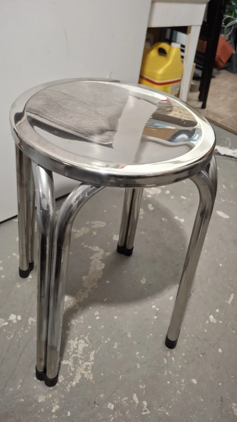 Silver Metal Stool 🥕 - photo 2