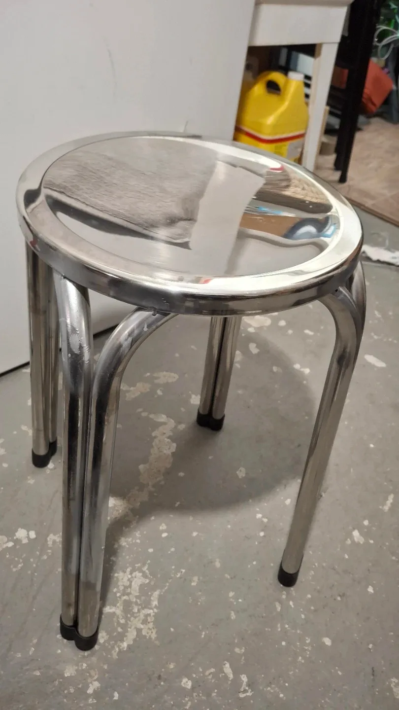 Silver Metal Stool 🥕 image indicator(2)