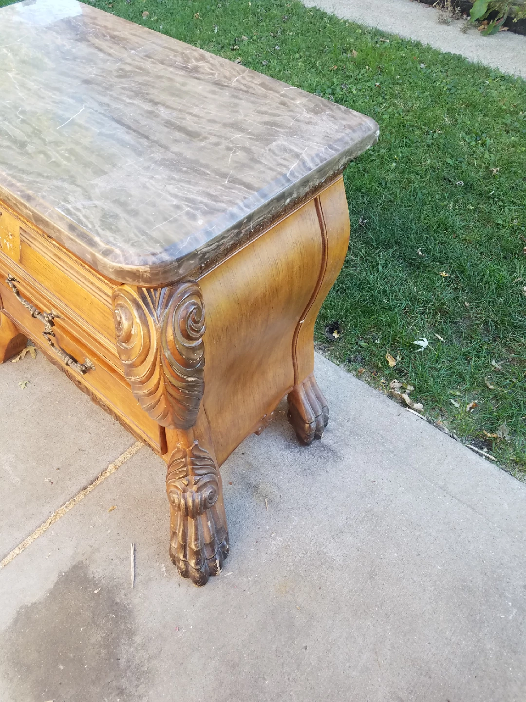 Michael Amini Marble Top Nightstand - photo 2