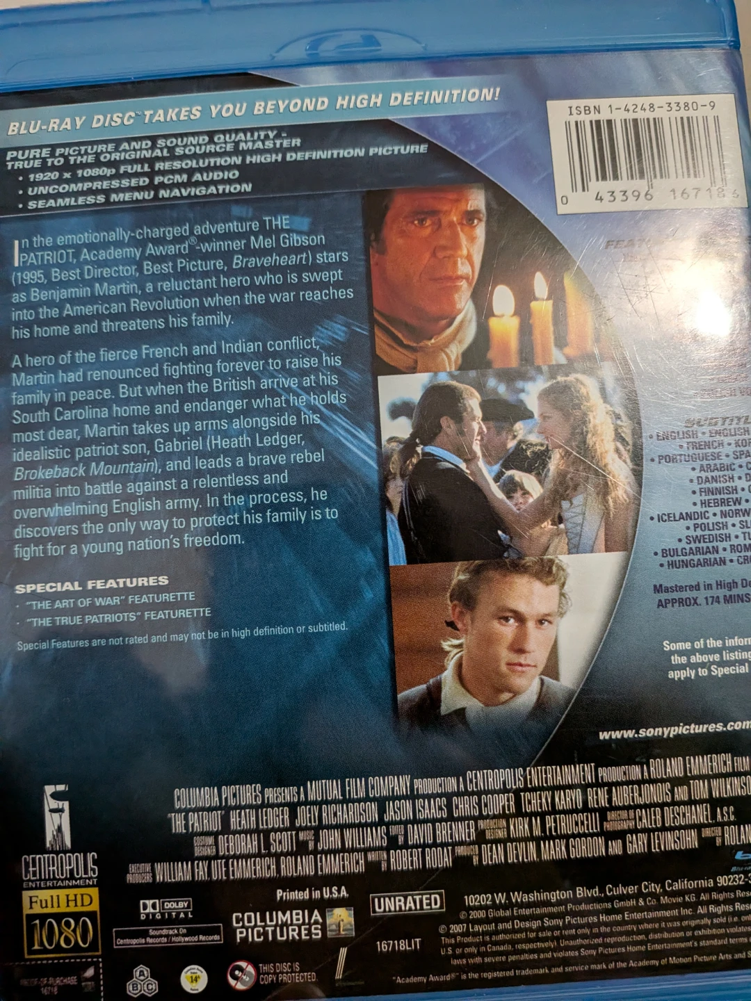 The Patriot (Extended Cut) Blu-ray - Mel Gibson Heath Ledger - photo 2