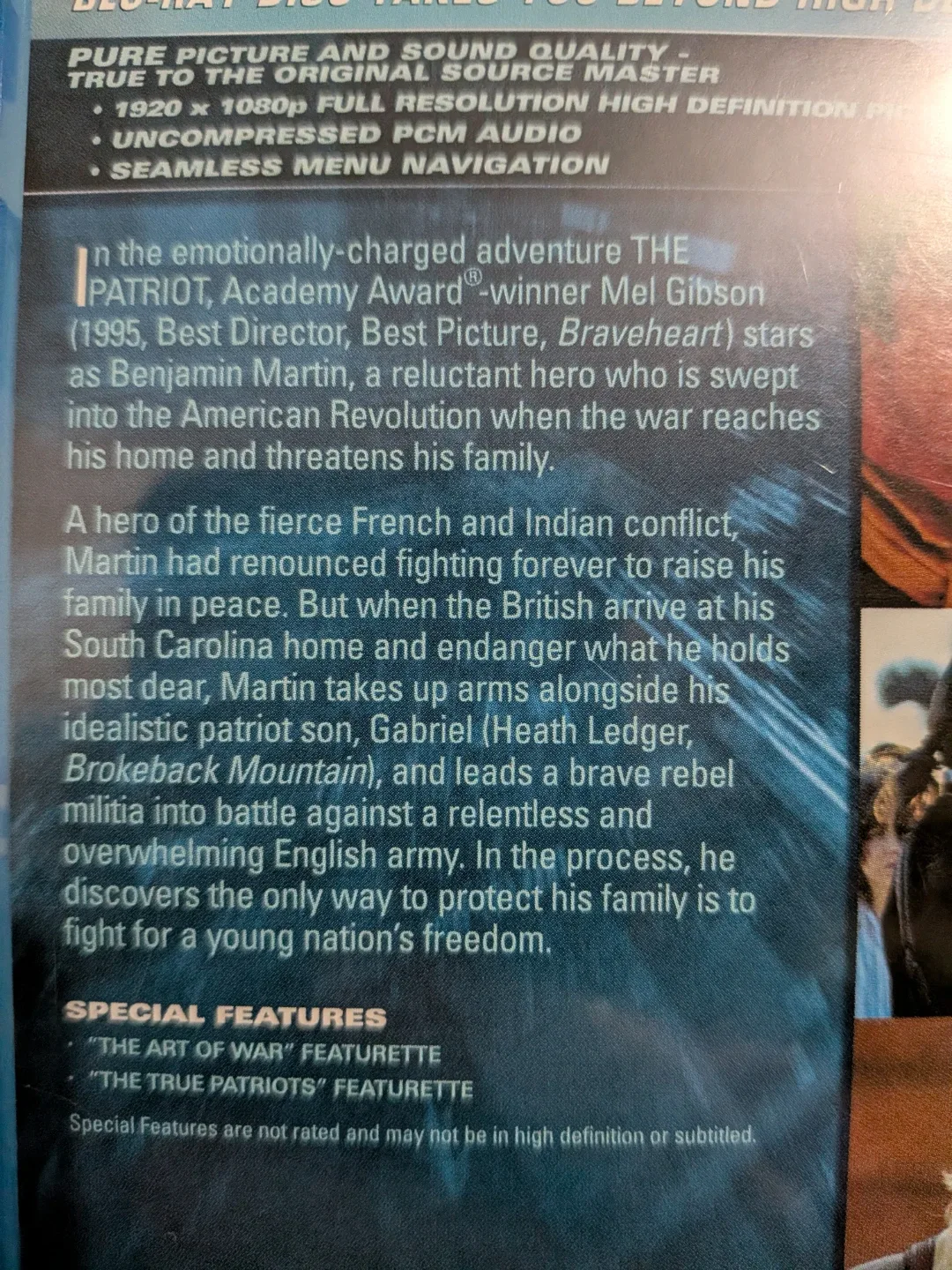 The Patriot (Extended Cut) Blu-ray - Mel Gibson Heath Ledger image indicator(4)