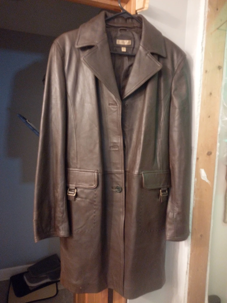 Brown Leather Coat
