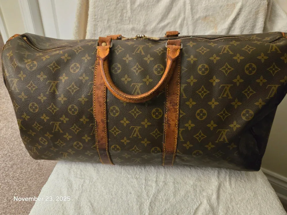 Vintage, Authentic Louis Vuitton 55 Keepall Travel Bag image indicator(3)