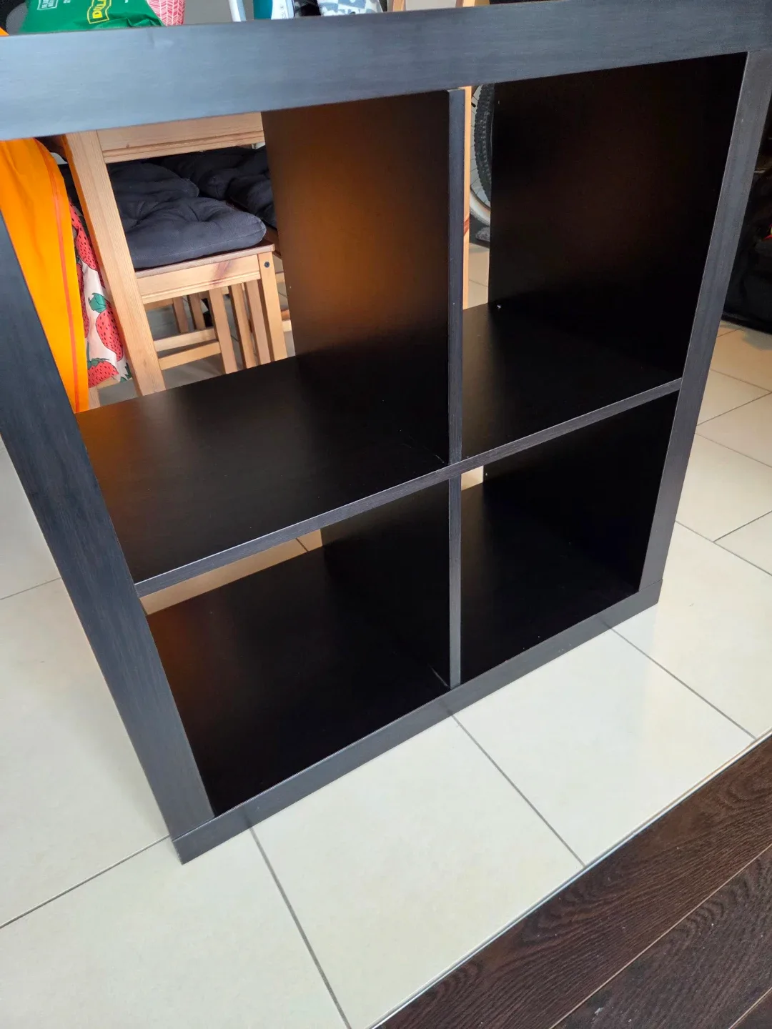 Black 4-Cube Storage Shelf Unit image indicator(7)