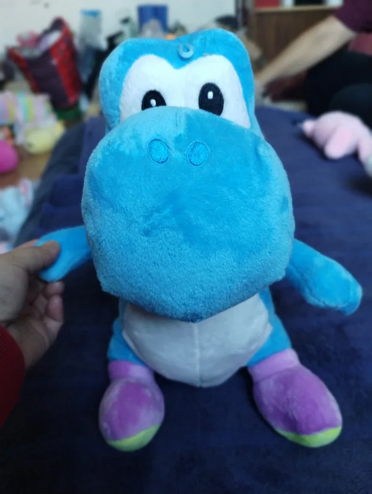 Super Mario Blue Yoshi Plushie image indicator(6)