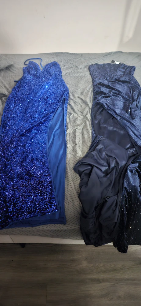 Two Blue Sequin Dresses