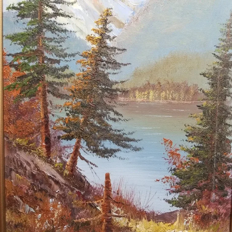 Set of 4 Framed Landscape Oil Paintings image indicator(4)