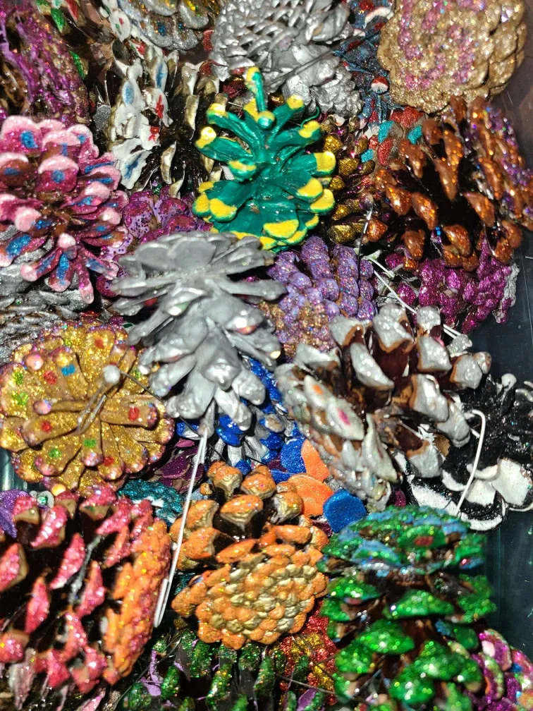 Decorated Pine Cones