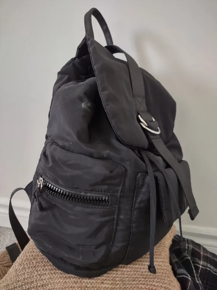Top Shop Black Nylon Backpack image indicator(6)