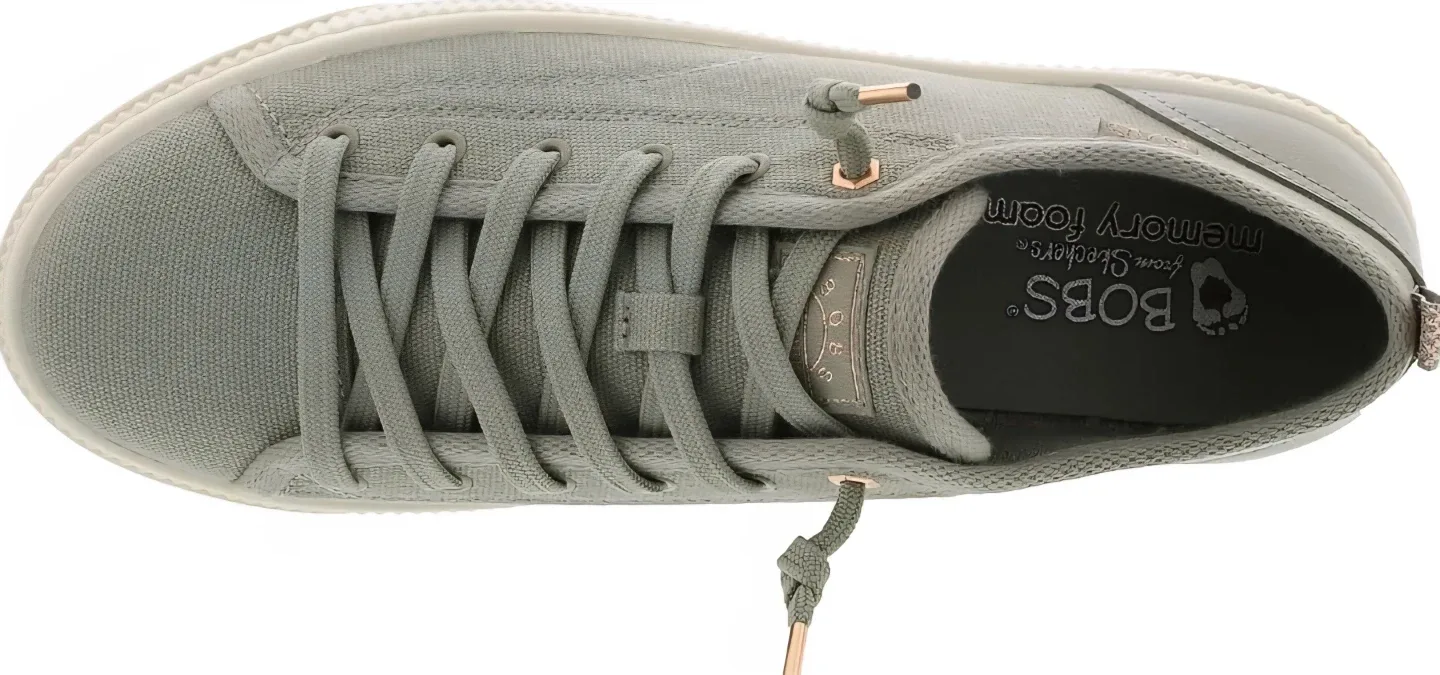 Skechers Womens Bobs Copa Canvas Lace Up Sneaker Terry Lining image indicator(2)