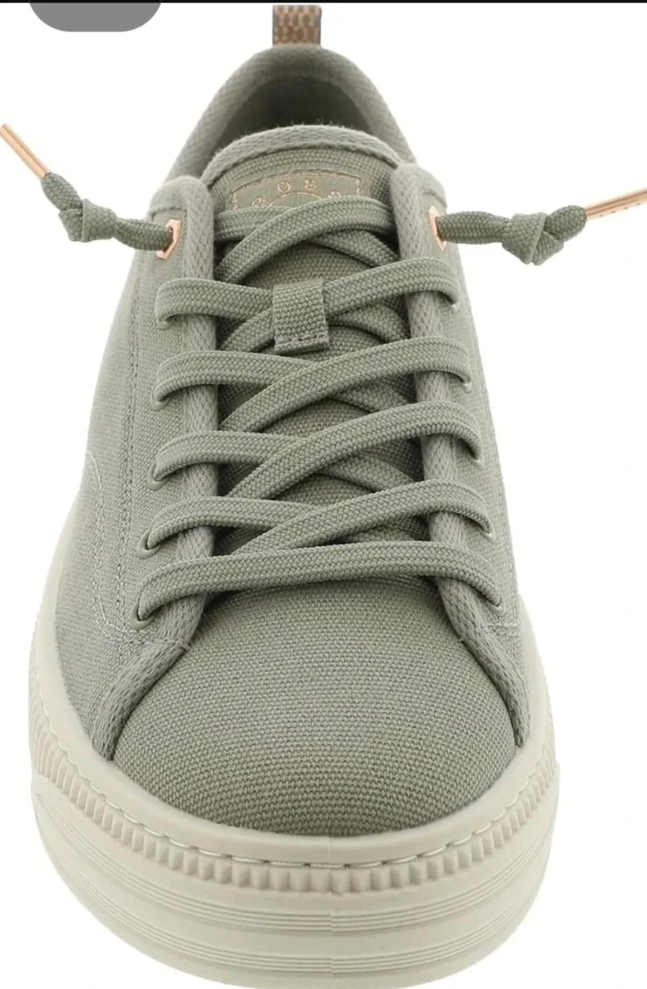 Skechers Womens Bobs Copa Canvas Lace Up Sneaker Terry Lining image indicator(3)