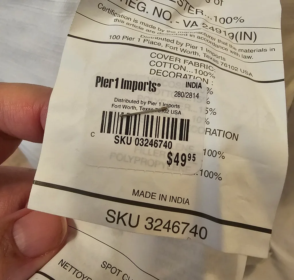 MultiColoured Pier 1 "Cold noses Warm Hearts" X-mas Decor Pillow image indicator(8)