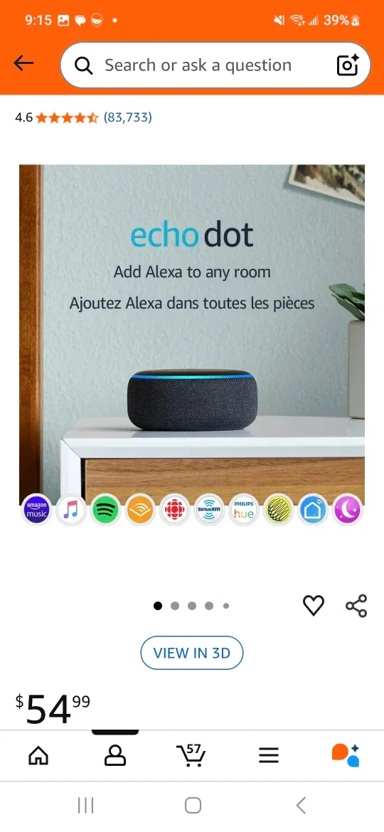 Amazon Echo Dot (3rd Gen) Charcoal image indicator(2)