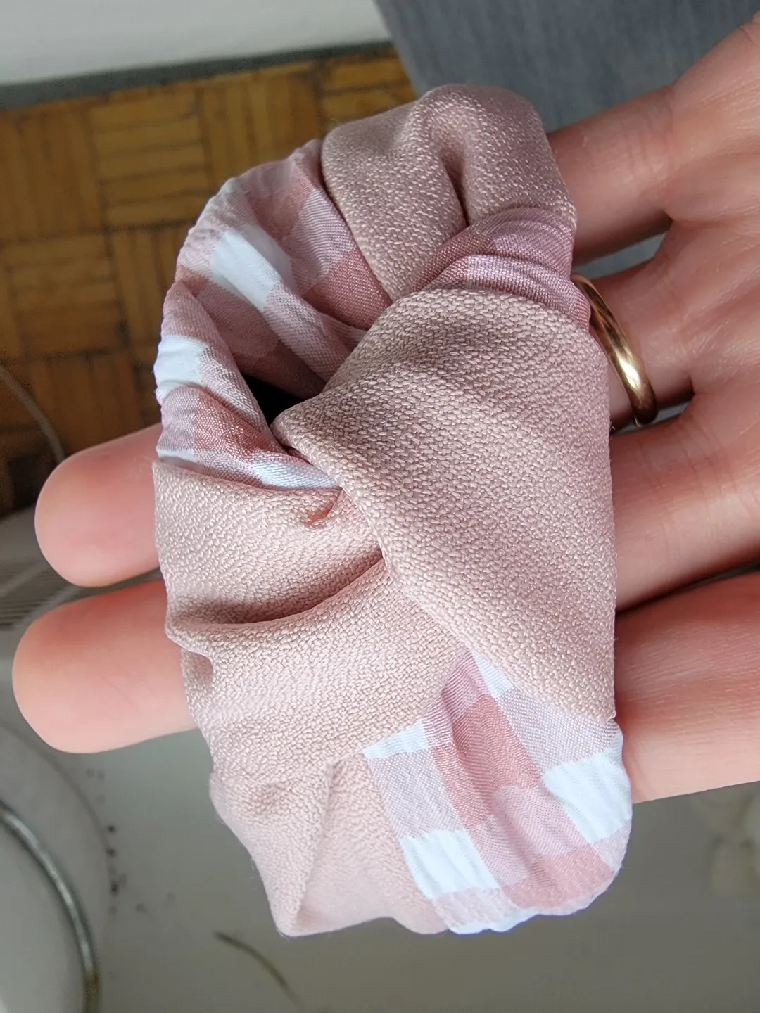 Pink Gingham Knotted Headband image indicator(2)