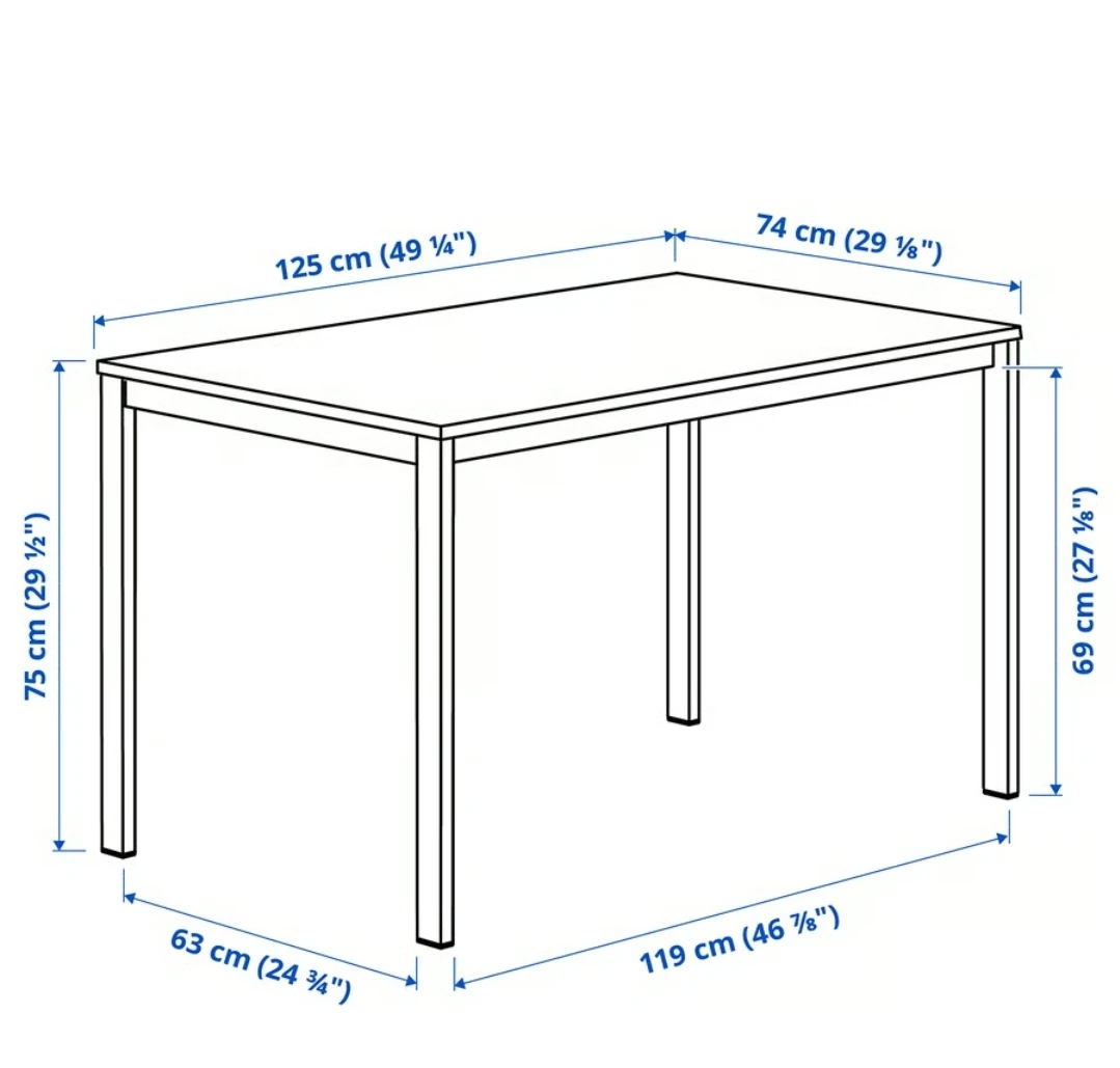 White Ikea Vihals Table - photo 2