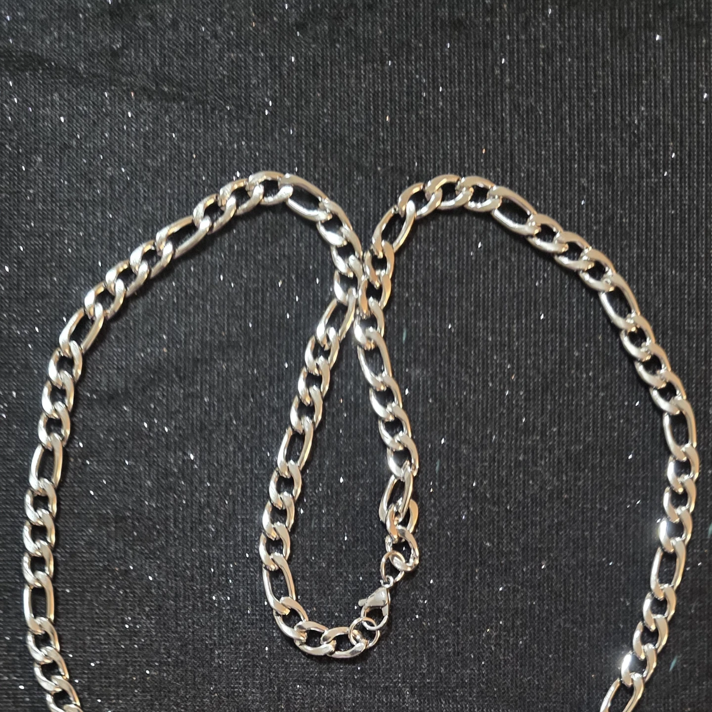Silver Figaro Chain Necklace with Wrench Pendant - photo 2