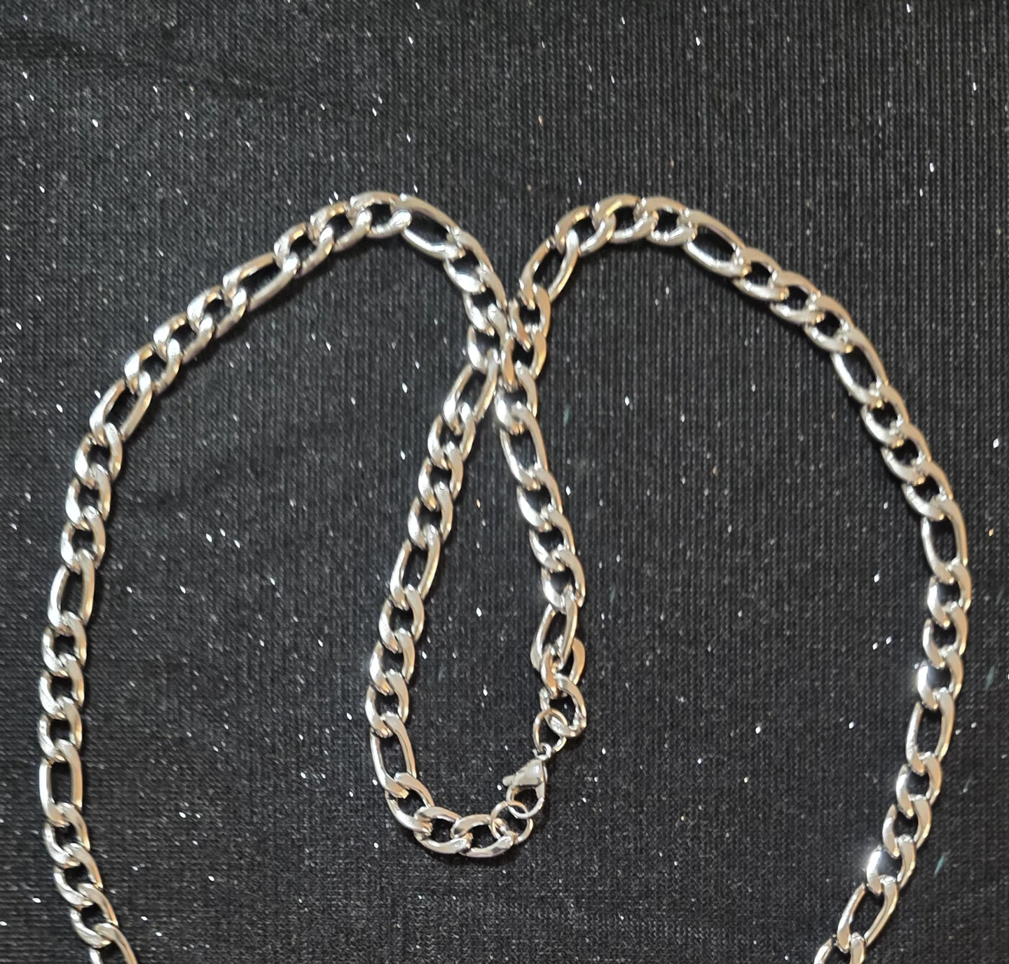 Silver Figaro Chain Necklace with Wrench Pendant - photo 3