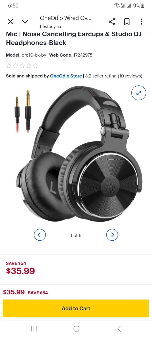 OneOdio Pro-10 Black DJ Headphones - photo 4