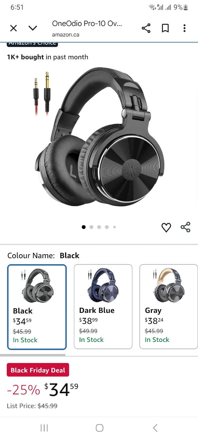 OneOdio Pro-10 Black DJ Headphones - photo 5