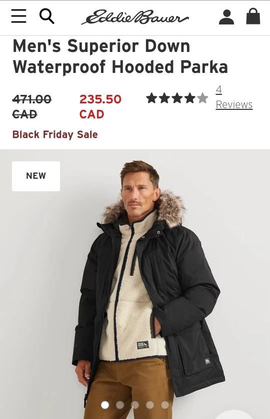Eddie Bauer Superior Down Waterproof Hooded Parka