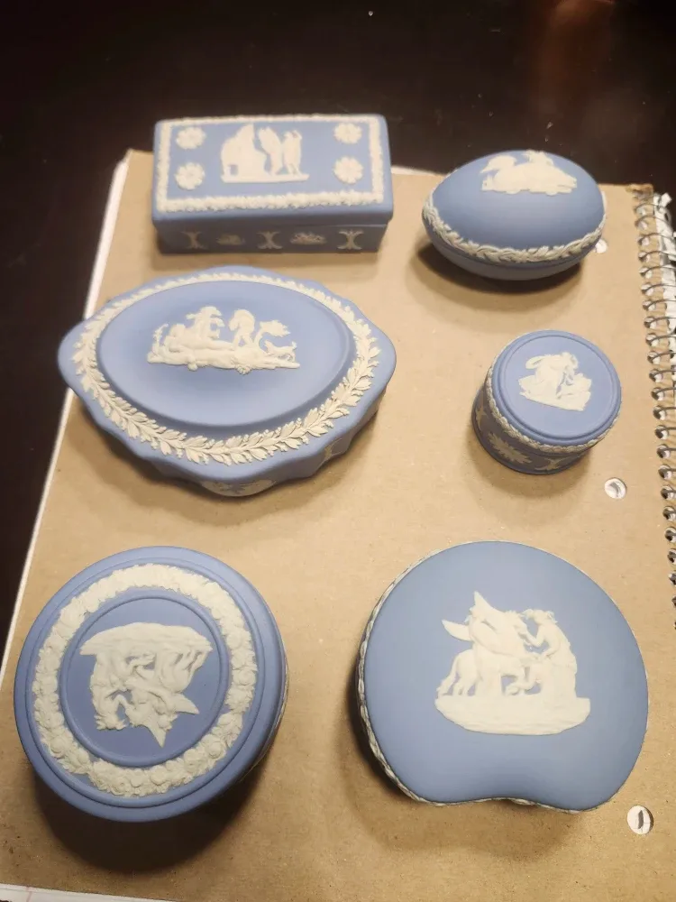 Wedgwood Jasperware Blue Trinket Box