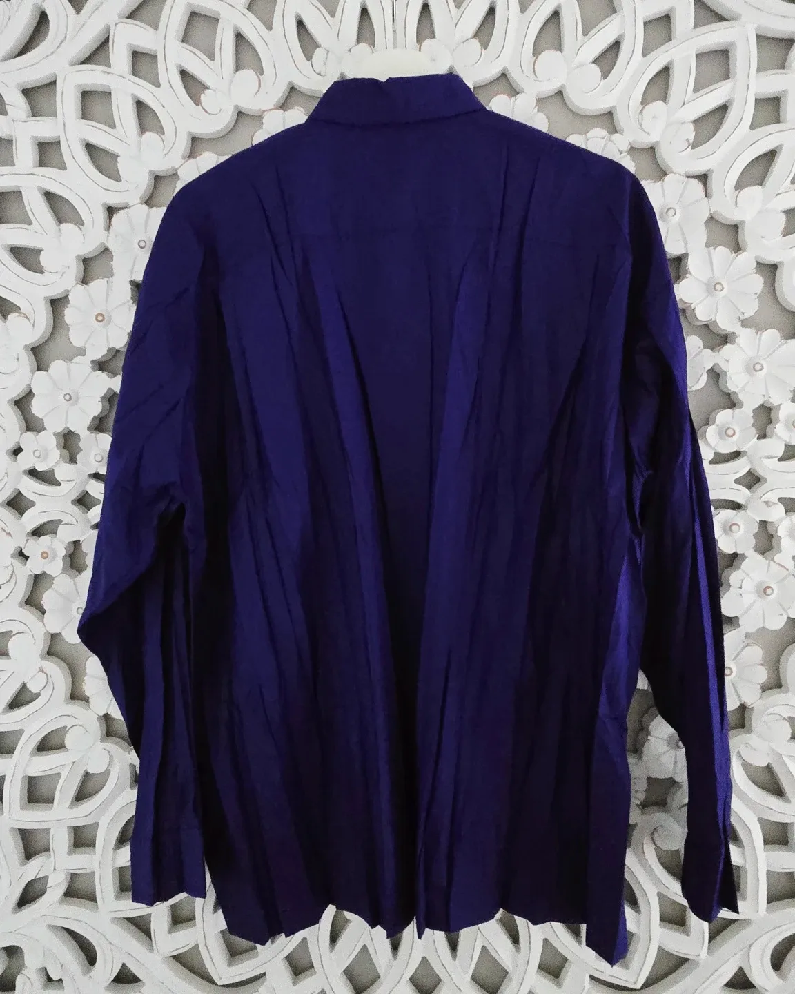 Issey Miyake Purple Button-Down Shirt - Size 2 image indicator(3)