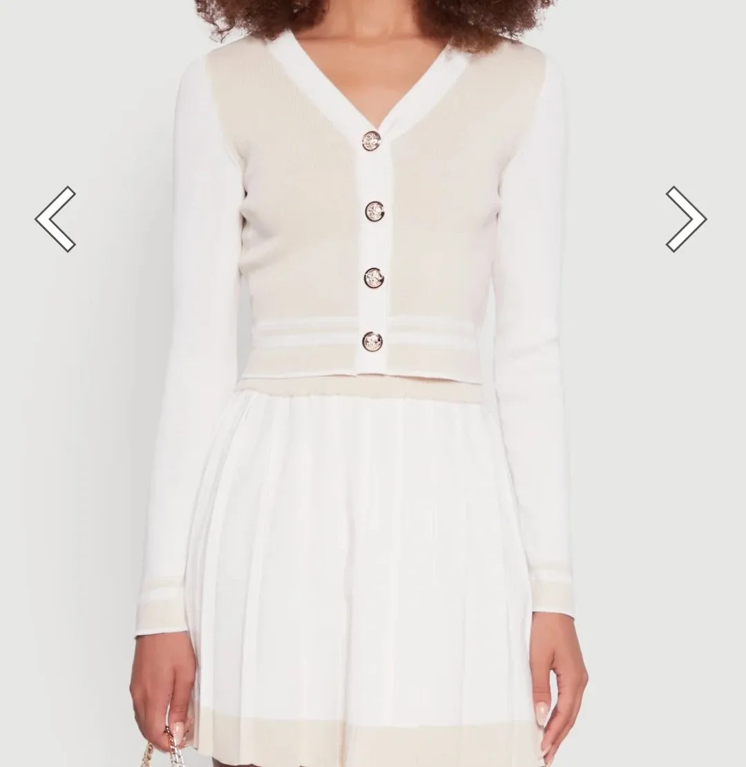 New Daisy Cream & White Cardigan - Size XL thumbnail