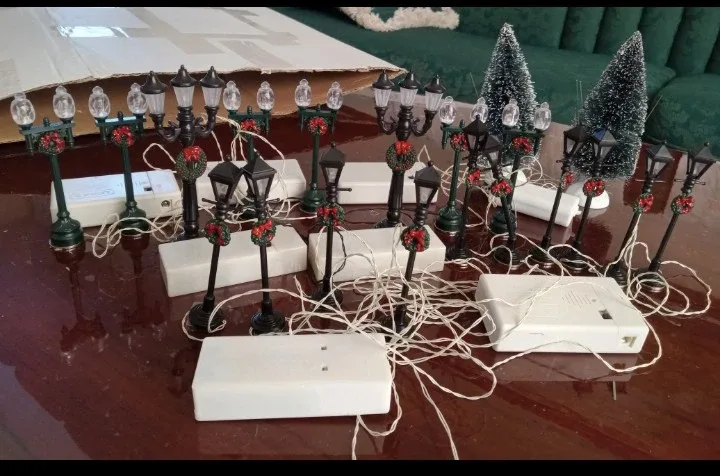 Miniature Christmas Village Street Lamps - total 20 pcs