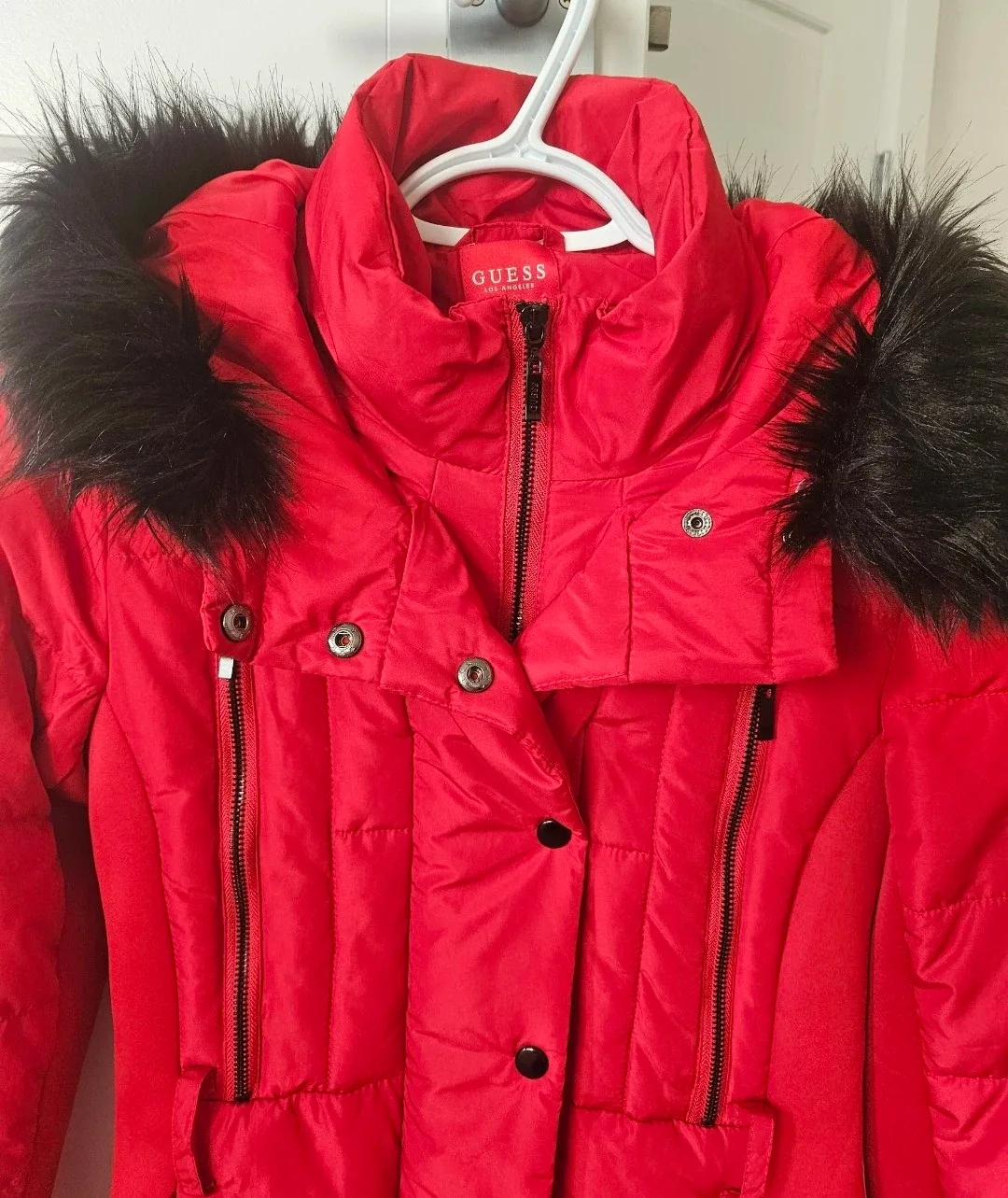 Brand New Guess Red Hooded Jacket - XS image indicator(2)