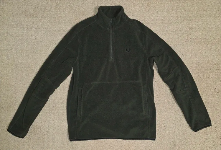 Fred Perry Fleece Jacket - Olive Green