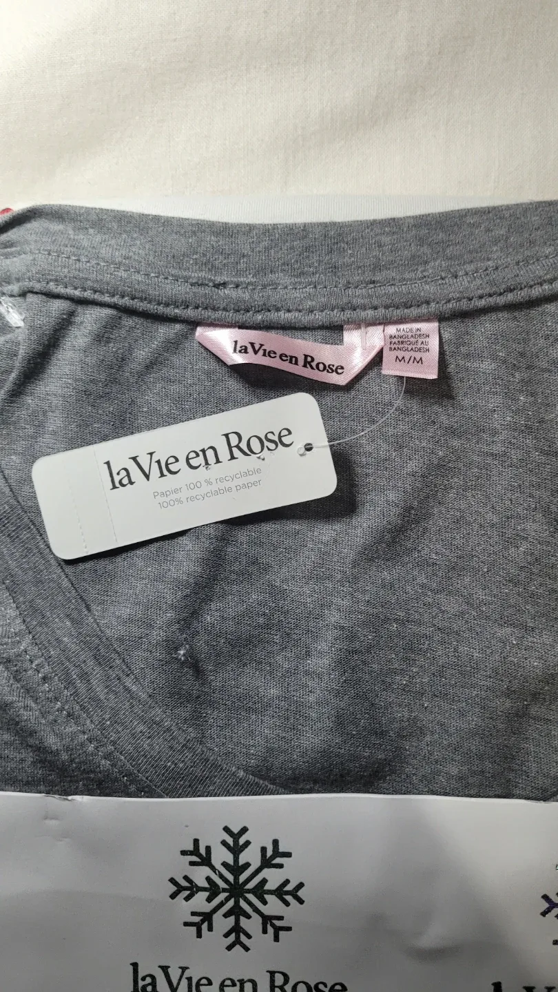 NEW La Vie en Rose 2PC Pajama Set - Size M image indicator(4)